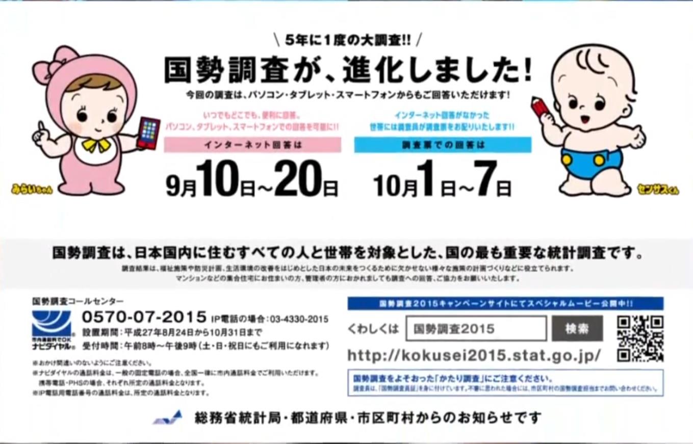 平成27年国勢調査 サムネイル画像