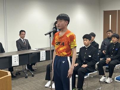 決意表明（織田中学校卓球部）