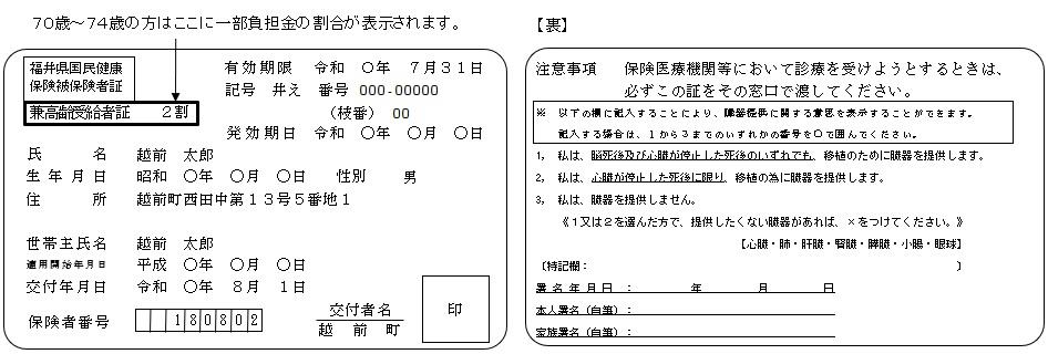国民健康保険証の有効期限について｜越前町公式ホームページ
